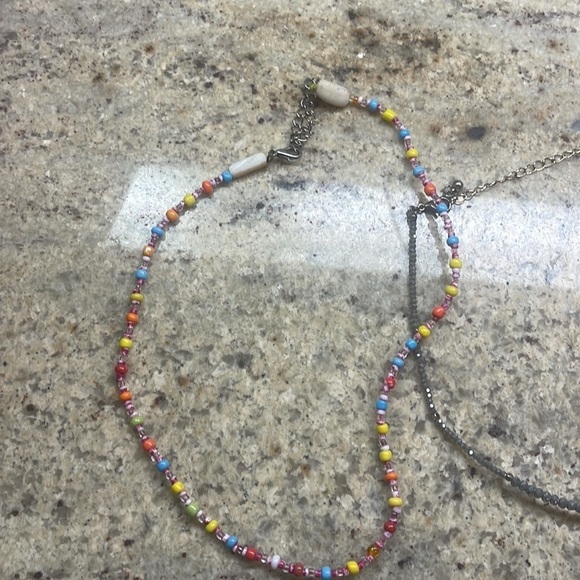 5pc Beaded Necklace Bundle Multicolor Seed Bead Layering Jewelry Boho Y2K - Picture 2 of 6
